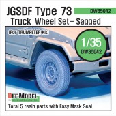 DW35042 JGSDF Type 73 Light Truck Sagged Wheel set (for Trumpeter 1/35)