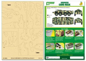 PPA5122 Airbrush CAMO-MASK for 1/35 BTR-80 Camo Scheme 2