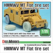 DW35086 U.S. HMMWV MT Flat tire set (for Academy/Bronco/Tamiya 1/35)