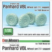 DW35084 French Panhard VBL LAV Sagged Wheel set-1 (for Tiger model 1/35)