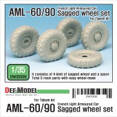 DW35098 Franch AML-60/90 Sagged Wheel set (for Takom) 
