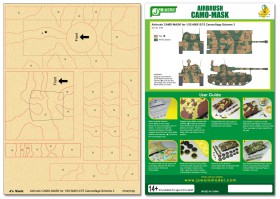 PPA5169 Airbrush CAMO-MASK for 1/35 AMX13/75 Camouflage Scheme 3