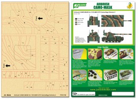 PPA5168 Airbrush CAMO-MASK for 1/35 AMX13/75 Camouflage Scheme 2