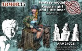ARM24025 Девушка с медвежонком