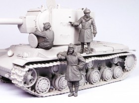 Т-35095 Советский танковый экипаж КВ-2, зима 39-44 гг. Три фигуры.