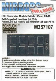 M357107 British 155mm AS-90 Self-Propelled Howitzer Mirrors (Trumpeter)