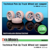 DW35021 Technical Pick up Truck Sagged wheel set (for Meng 1/35)