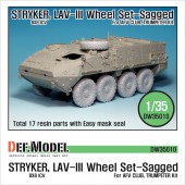 DW35010 Stryker/LAV-III Mich. XML Sagged Wheel set (for AFV Club/Trumpeter 1/35)