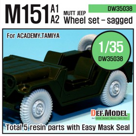 DW35038 U.S M151 Jeep sagged wheel set (for Tamiya/Academy 1/35)