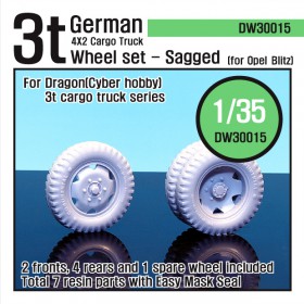 DW30015 WW2 German 3t Cargo truck Wheel set (for Dragon 1/35)