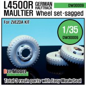DW30009 WW2 German L4500 R Maultier Wheel set (for Zvezda 1/35)