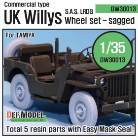 DW30013 WW2 U.K. Commando/SAS Jeep Wheel set (for Tamiya 1/35)