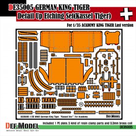 DE35005 King tiger Kassel ver. PE Set (for Academy 1/35)