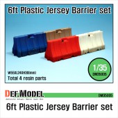 DM35005 Modern 6ft Plastic Jersey Barrier set (4 PCS)