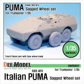 DW35047 Italian PUMA 6X6 AFV Sagged Wheel set (for Trumpeter 1/35)