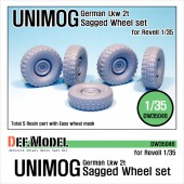 DW35046 German UNIMOG Lkw 2t Sagged Wheel set (for Revell 1/35)