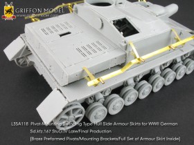 L35A118 1/35 Pivot-Mounting Swinging Type Hull Side Armour Skirts for German StuG.IV Late/Final Production