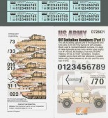 D726021 US ARMY OIF Battalion Numbers (Part 1) 1/72