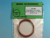 LH-06 Scale metal tow cables for AFV Models 1.35 mm, 50 cm long