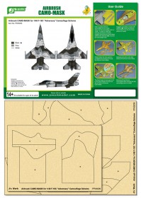 PPA5009 Airbrush CAMO-MASK for 1/48 F-16C 