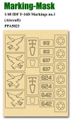 PPA5023 Marking Mask for 1/48 IDF F-16D Markings no.1 (Aircraft)