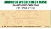 PPA5116 Airbrush Wooden Deck Mask for 1/700 USS MISSOURI BB63 (For Tamiya 31613)