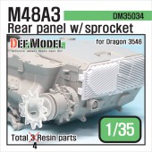 DM35034 M48A3 Rear panel w/ sproket parts set(for Dragon M48A3 1/35)