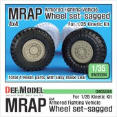 DW35064 U.S MRAP M-pro Sagged wheel set (for Kinetic 1/35)