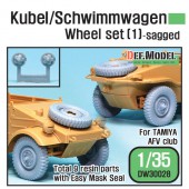DW30028 WW2 German VW Wheel set (for Tamiya 1/35)