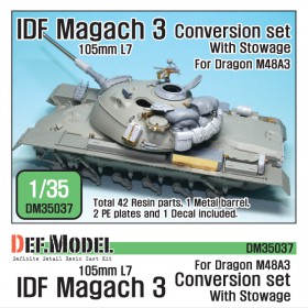 DM35037 IDF Magach 3 105mm conversion set (for Dragon M48A3 1/35)