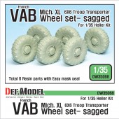 DW35068 French VAB Sagged Wheel set 1-Mich. XL ( for Heller 1/35 6 wheel included)