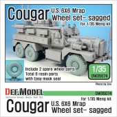 DW35074 U.S. Cougar 6X6 Mrap Sagged Wheel set (for Meng 1/35)