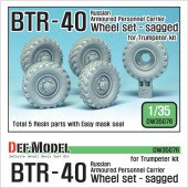 DW35076 Russian BTR-40 Sagged Wheel set ( for Trumpeter 1/35)