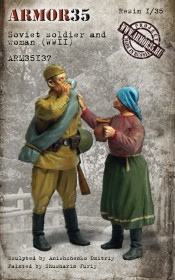ARM35137 Soviet soldier and woman, WWII 