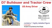 LZ35911 US Army D7 tractor +bulldozer driver