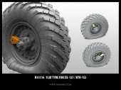 B35116 Набор спущенных колес для ЗиЛ-137 / БТР-152  (2шт) включает фототравление