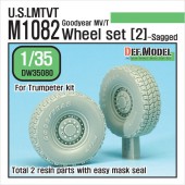 DW35080 U.S. M1082 LMTVT GY Sagged Wheel set-2 ( for Trumpeter 1/35)