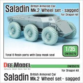 DW35079 British Saladin MK.II Sagged Wheel set ( for Dragon 1/35)