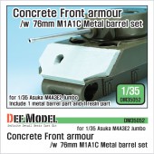 DM35052 US M4A3E2 Jumbo Concrete front armour /w M1A1C barrel (for 1/35 Asuka kit)