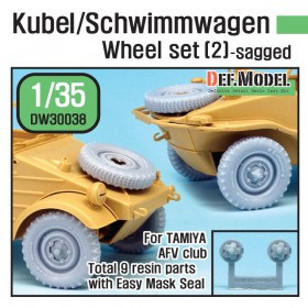 DW30038 WW2 German Wagen Wheel set 2 (for Tamiya, AFVclub1/35) - Redisigned DW30003
