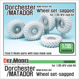 DW30034 WW2 British AEC Dochester/MATADOR Sagged Wheel set (for AFVclub 1/35)