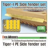 DE35012 Tiger-1 PE Side Fenders set (for Academy/Dragon/RyeField/Tamiya/Zvezda 1/35)