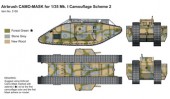 PPA5159 Airbrush CAMO-MASK for 1/35 Mk. I Camouflage Scheme 2