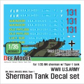 DD35007 WWII US M4 tank  decal set