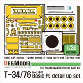 DE35014 T-34/76 Basic PE Detail Up set (for Academy/ICM-Revell 1/35)