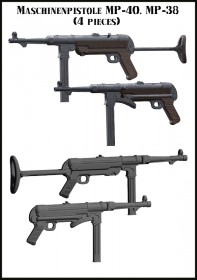 EMA-35025 Maschinenpistole MP-40. MP-38 (4pcs)