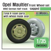 DW30042 WW2 German Opel Maultier Sagged Front Wheel set (for Dragon/Italeri 1/35)