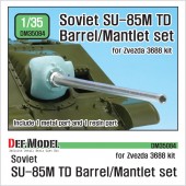 DM35084 Soviet SU-85M Tank destroyer Barrel / mantlet set (for Zvezda Su-100 kit)
