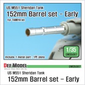 DM35087 US M551 Sheridan 152mm Barrel set- Early (for 1/35 Tamiya kit)