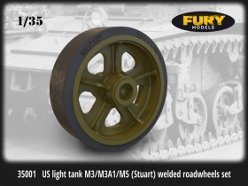 35001 US light tank M3/M3A1/M5 (Stuart) welded roadwheels set